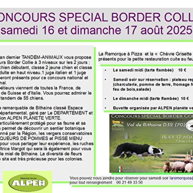 Concours spécial Border Collie