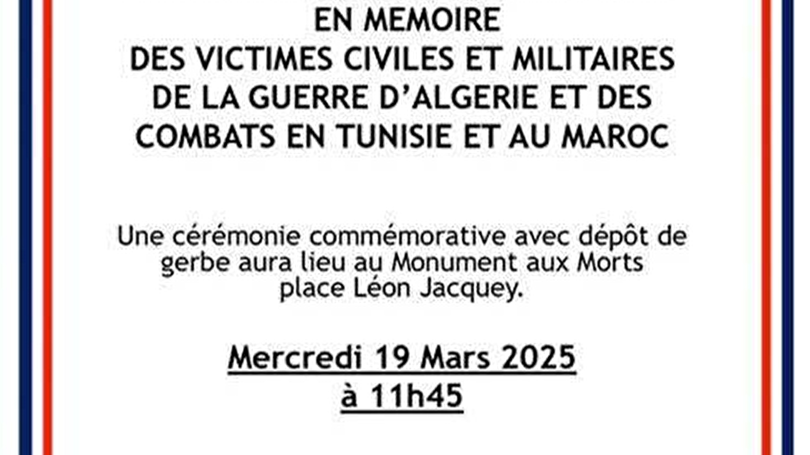 Journée nationale du souvenir et du recueillement