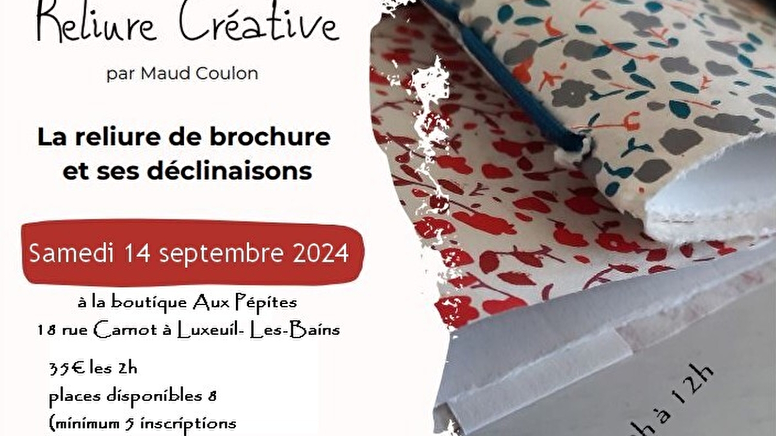 Atelier : Reliure de brochure