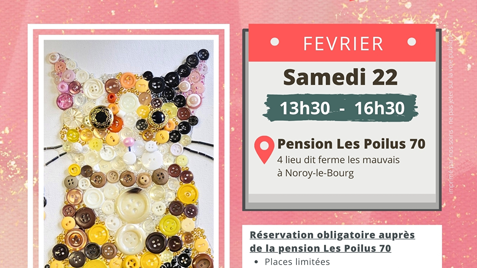 Atelier solidaire : Animaux en boutons