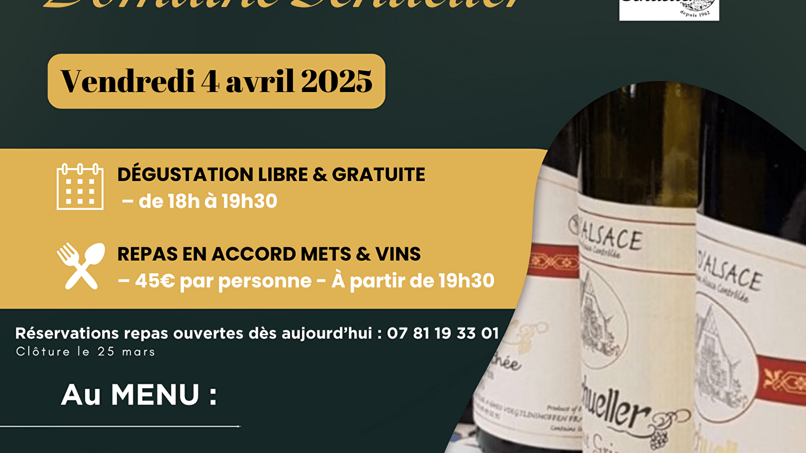 Dégustation & repas Domaine Schueller